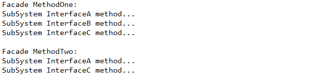 外观模式测试程序输出